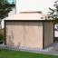 Pavillon de jardin permanent en métal L 10 pi. D Pavillon de jardin en acier