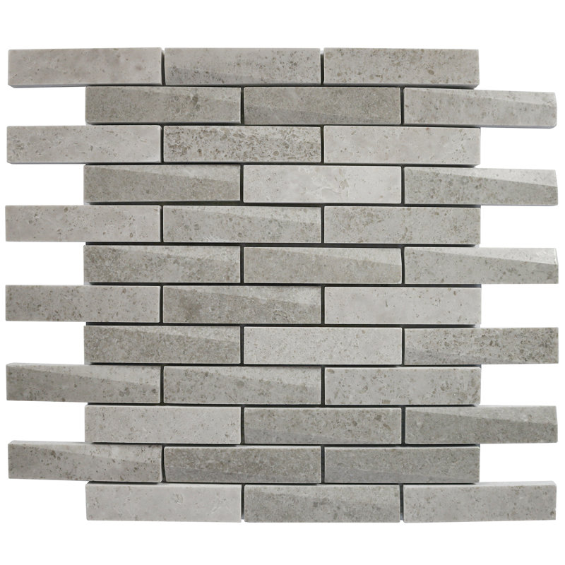 Lelana 12"  x 12" Natural Stone Brick Joint Mosaic Wall Tile