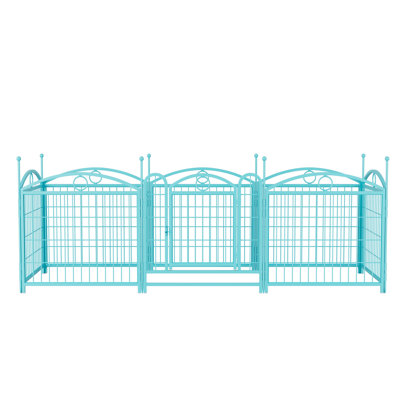 Grand enclos d'exercice pour chien, métal corrosif, enclos pliable pour animaux de compagnie 48,4 x 48,4 x 24,2 pour animaux de compagnie, 24,2 haut 8 panneaux, espace intérieur spacieux extérieur moyen pour petits chiens