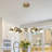Micajah 6 - Light Shaded Wagon Wheel LED Chandelier