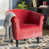 Microfibre / microsuède rouge