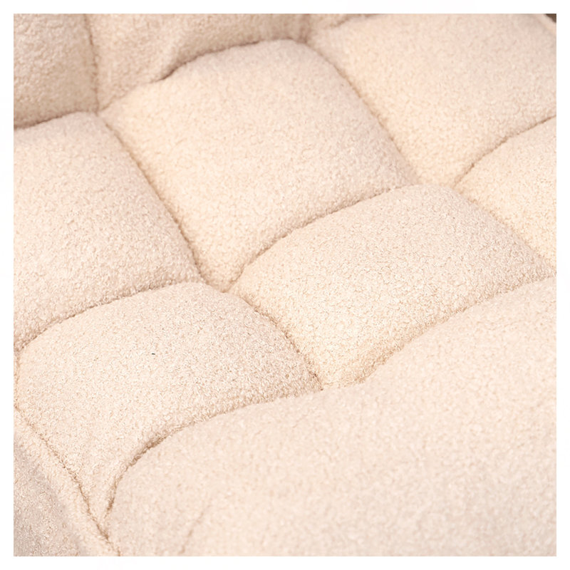 Modern Single Sofa, 100% Linen White