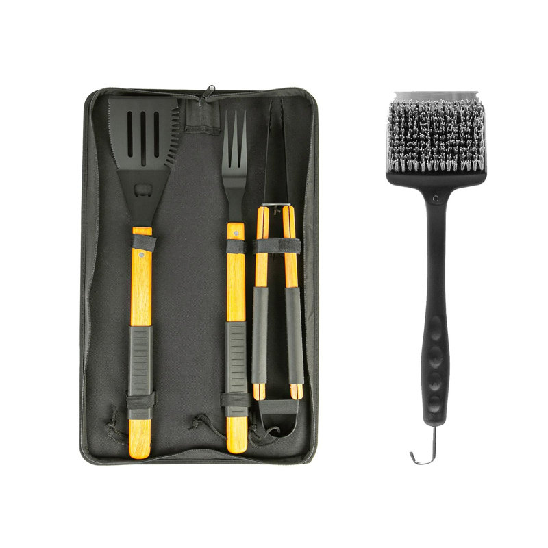 Wooden BBQ Tools, Black