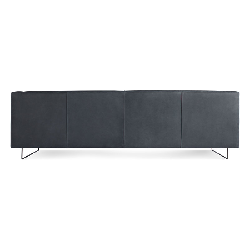 Bonnie Sofa, Ink Genuine Leather, 29" H x 96" W x 33" D