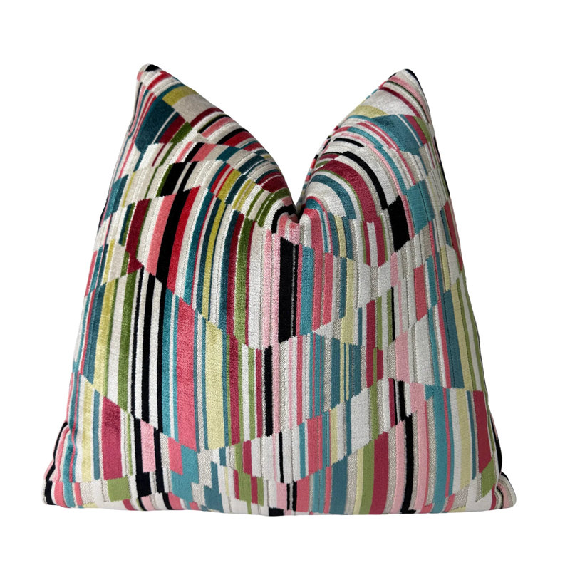 Housse de coussin en velours Spectrum, Carré 20 po, Rose