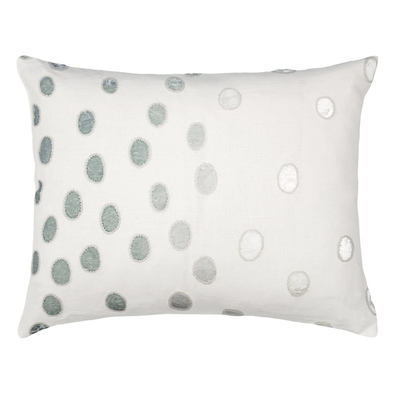 Ovals Lumbar Pillow Cover & Insert, Azul, 16" H x 20" W