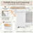 59.3" White Kitchen Island with Storage 2 Pull Out Cabinet Organizers & Rubber Wood Drop Leaf, Rolling Kitchen Cart with Trash Can Storage, Power Outlet, Spice & Towel Rack for Kitchen, Dining Room-1641983607