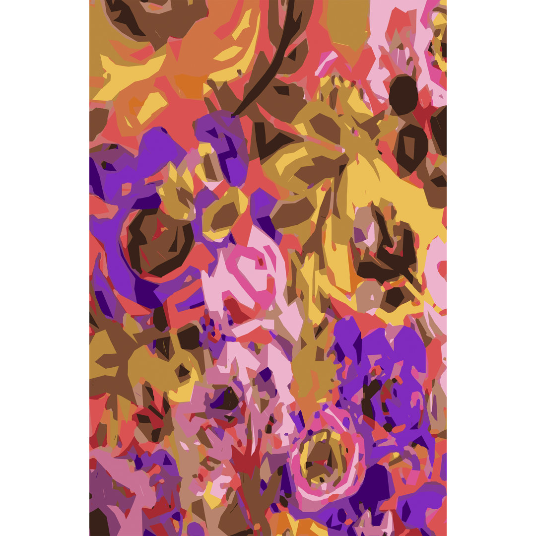 Leinwandbild Warm Abstract Floral I