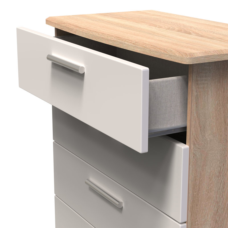 Borgeson 77cm W 4 - Drawer Chest of Drawers, Beige