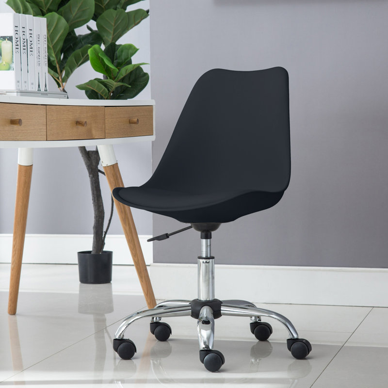 Noblitt Height Adjustable Swivel Office Chair, Black