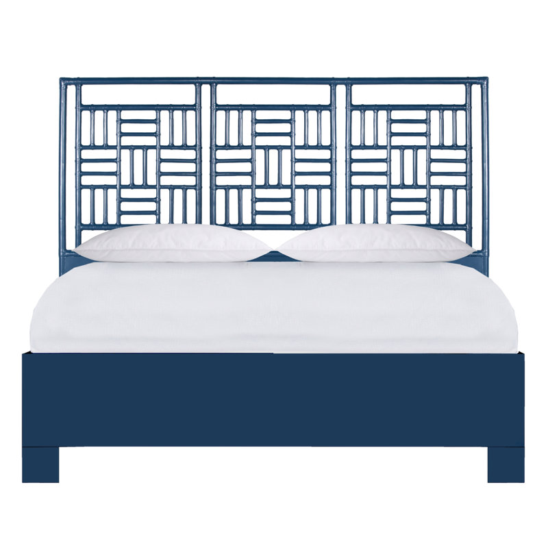 Finn Queen Bed, Pool Blue, Blue;Navy Blue, King