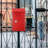 Locking Mailbox Wall Mount Key Drop Mailbox for Outside, Donation Box for Cash Hanging Secure Postbox with 2 Keys (Red)