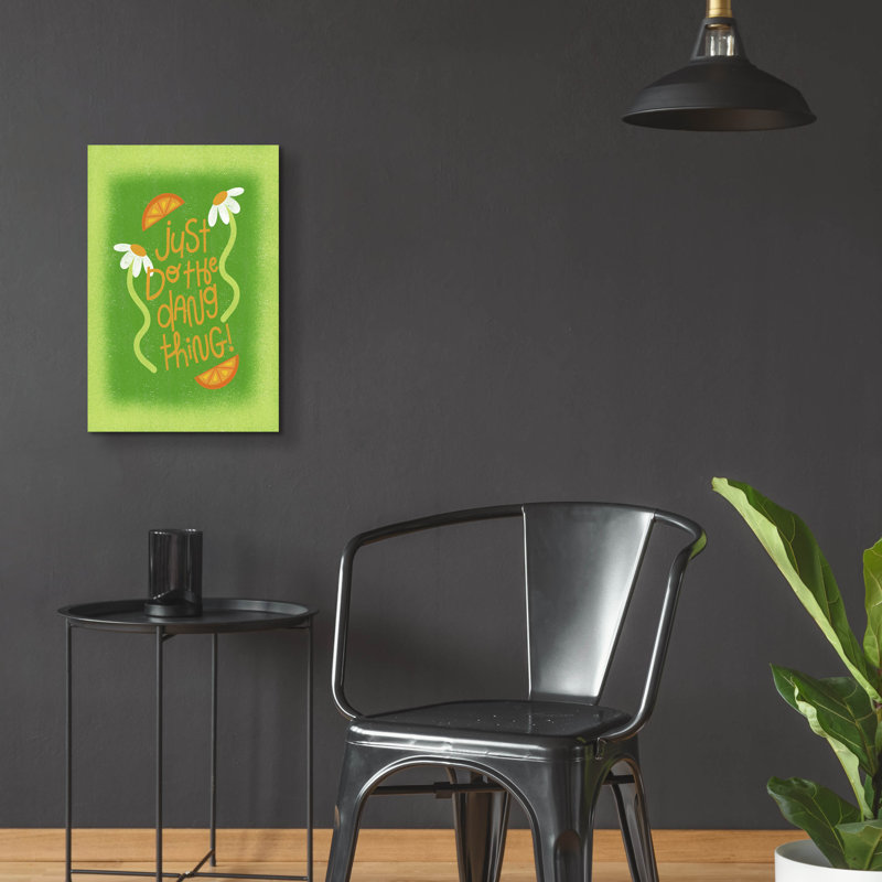  «Just Do The Dang Things» par Club Daydream, art mural en verre acrylique, 16 po x 24 po, H 24 po x l 16 po