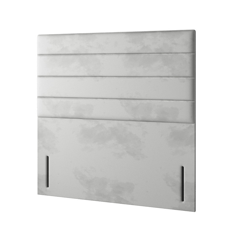 Kiara Stripped Floor Standing Headboard With Divan Base 4 Drawers Plush Velvet Mallard With And Metal Feet (Kingsize), Silver
