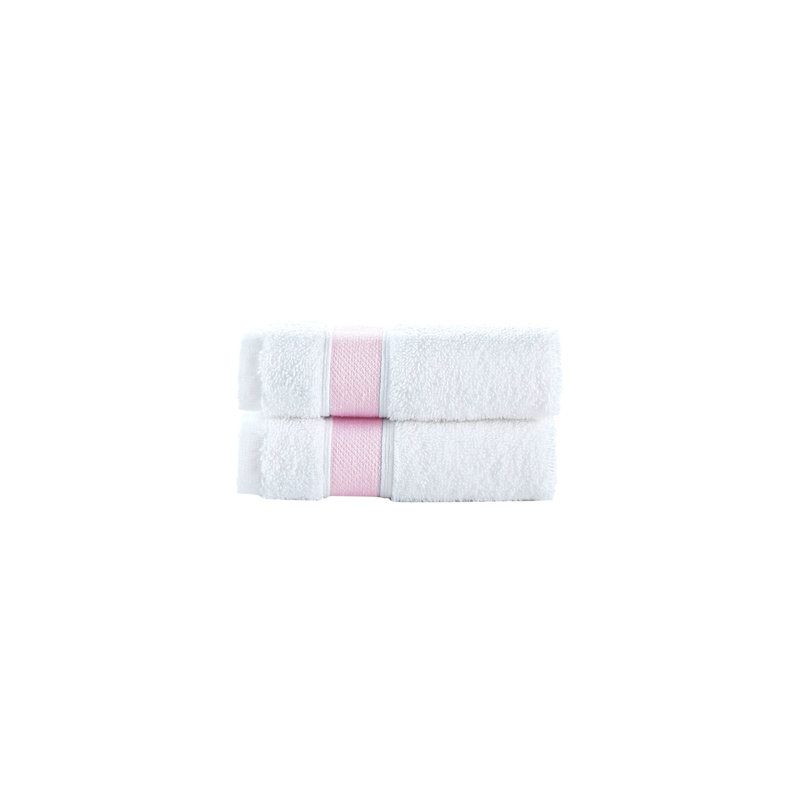 Turkish Cotton Plush Jacquard Washcloth, Pink