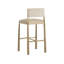 Tabouret de bar Lipman - Laiton antique - Beige Napa / Avoine Santa Cruz-334338091