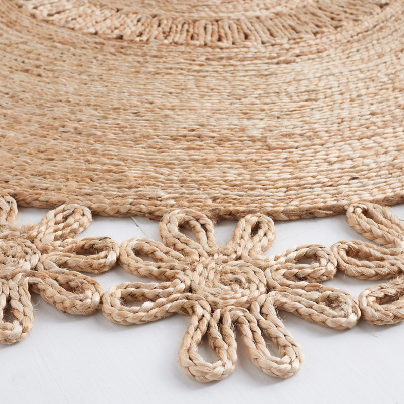 Tapis naturel en fibre naturelle 176, Rond 3 pi