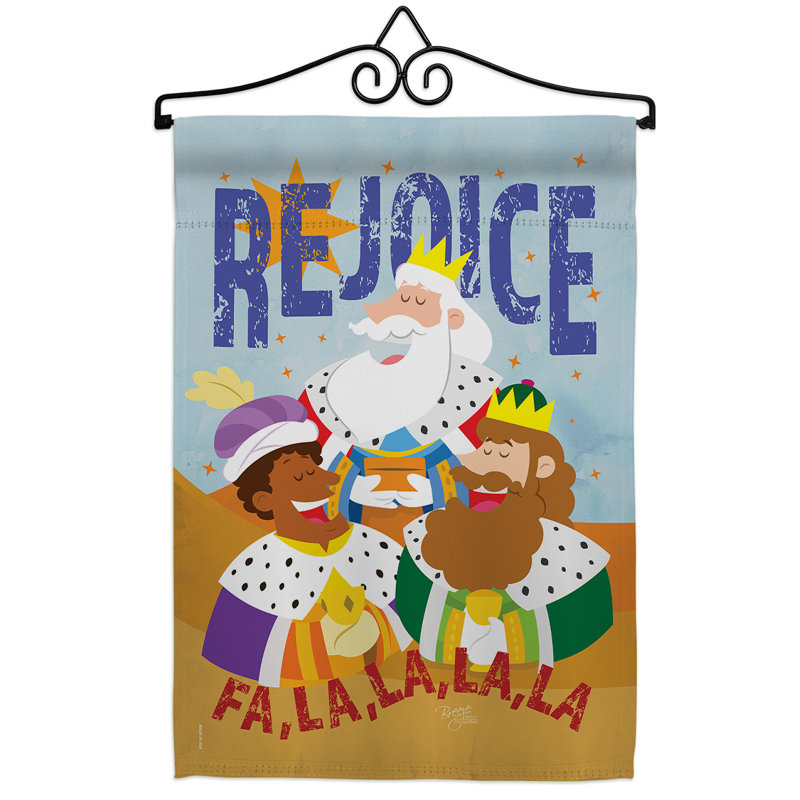 Double Sided 18.5'' H x 13'' W Polyester Christmas Flag Set