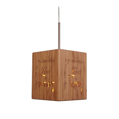 Luminaire suspendu carré/rectangulaire 1 lumières lanterne Newsom
