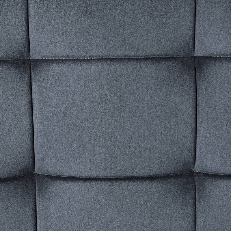 Rectangle Tufted Upholstered Fabric+Metal Ottoman