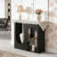 Console élégante avec base double arquée