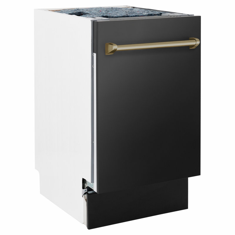 ZLINE 18" 15 dBA Top Control Dishwasher, Champagne Bronze