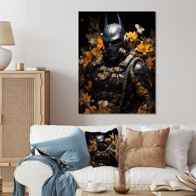 Gotham Greenery Batman Blooms - art mural Pop Art en métal
