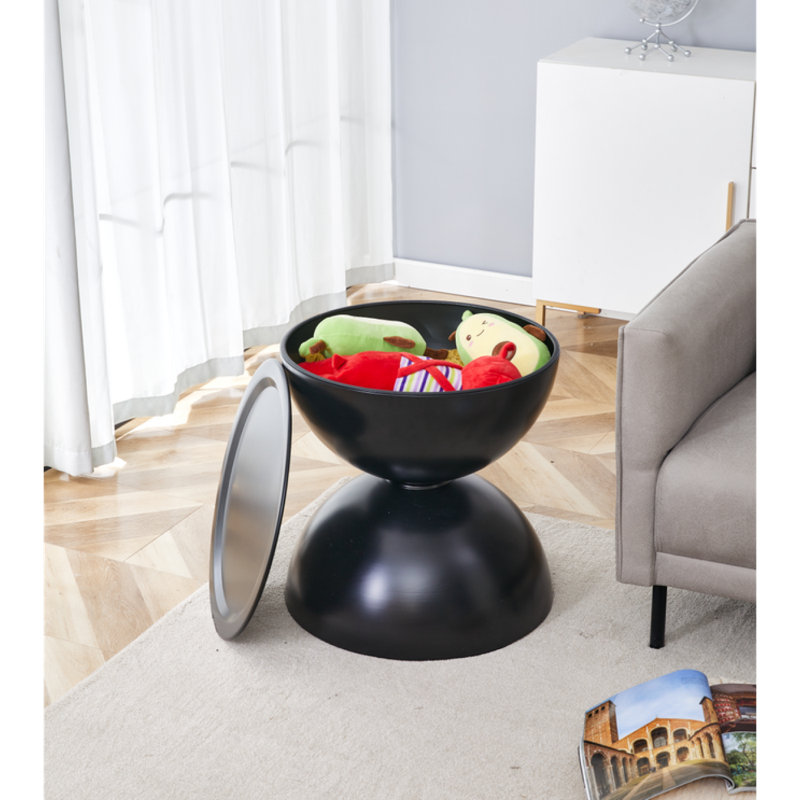 Tables basses rondes avec plateau de table d'appoint multifonctionnel STORGE