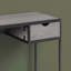 Bureau d'ordinateur, bureau personnel, ordinateur portable, tiroir de rangement, L 42 po, travail, stratifié gris, métal noir, contemporain, moderne-366261214