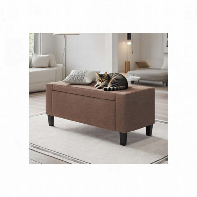Banc de rangement en similicuir