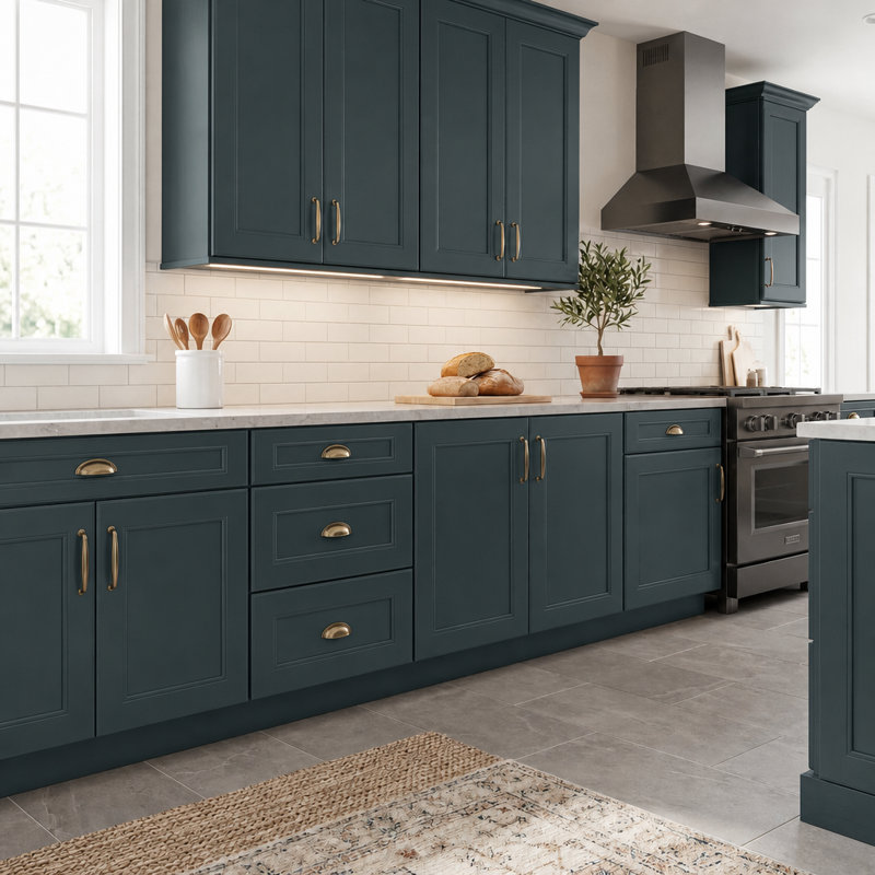 Dwelling Full Access Finish Chip, Nile Blue w/ Black Glaze, Maple