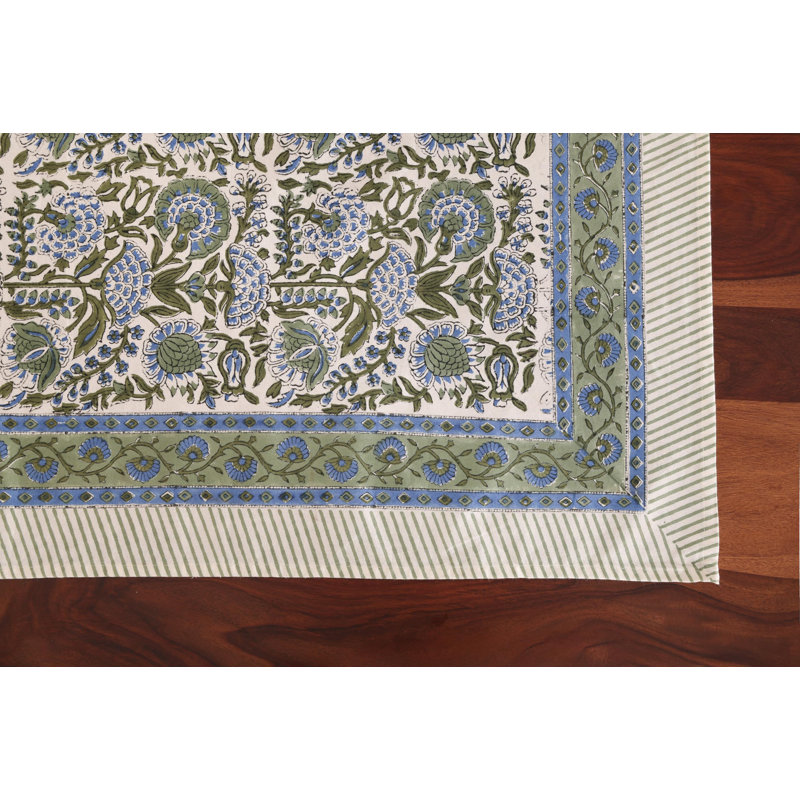 Nappe en trèfle 100% coton Clover Blue