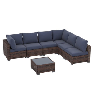 7-Piece Patio Furniture Set With Cushions