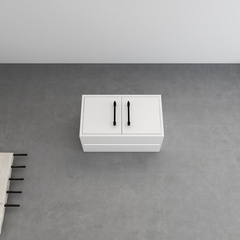 Armoire murale Victoria, Blanc lustré, H 13,8 po x l 23,9 po x P 12 po