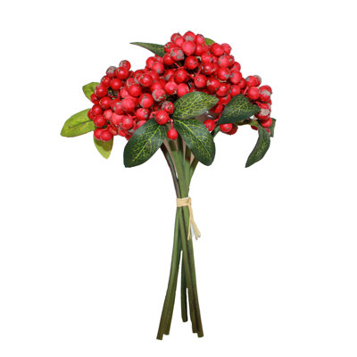 11" Artificial Red Berry Holiday Bouquet