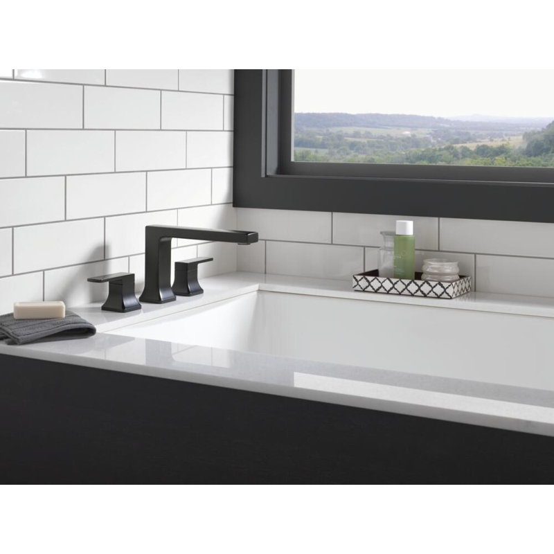 Velum Roman Tub Faucet, Tub Filler Trim, Deck Mount Tub Faucet, Matte Black