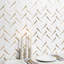 Vara Polished Marble And Brass Mosaic-640500534
