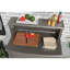 Station de préparation d'extérieur en résine avec armoire de rangement l 31,75 po x P 19,5 po Suncast, fabriquée aux États-Unis-96903236