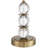 Brass Metal Buffet Table Lamp with Crystal Accents