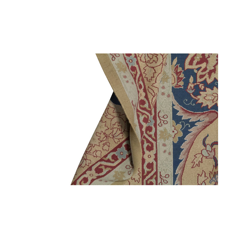 Hand-Knotted High-Quality Gold and Gold Area Rug
