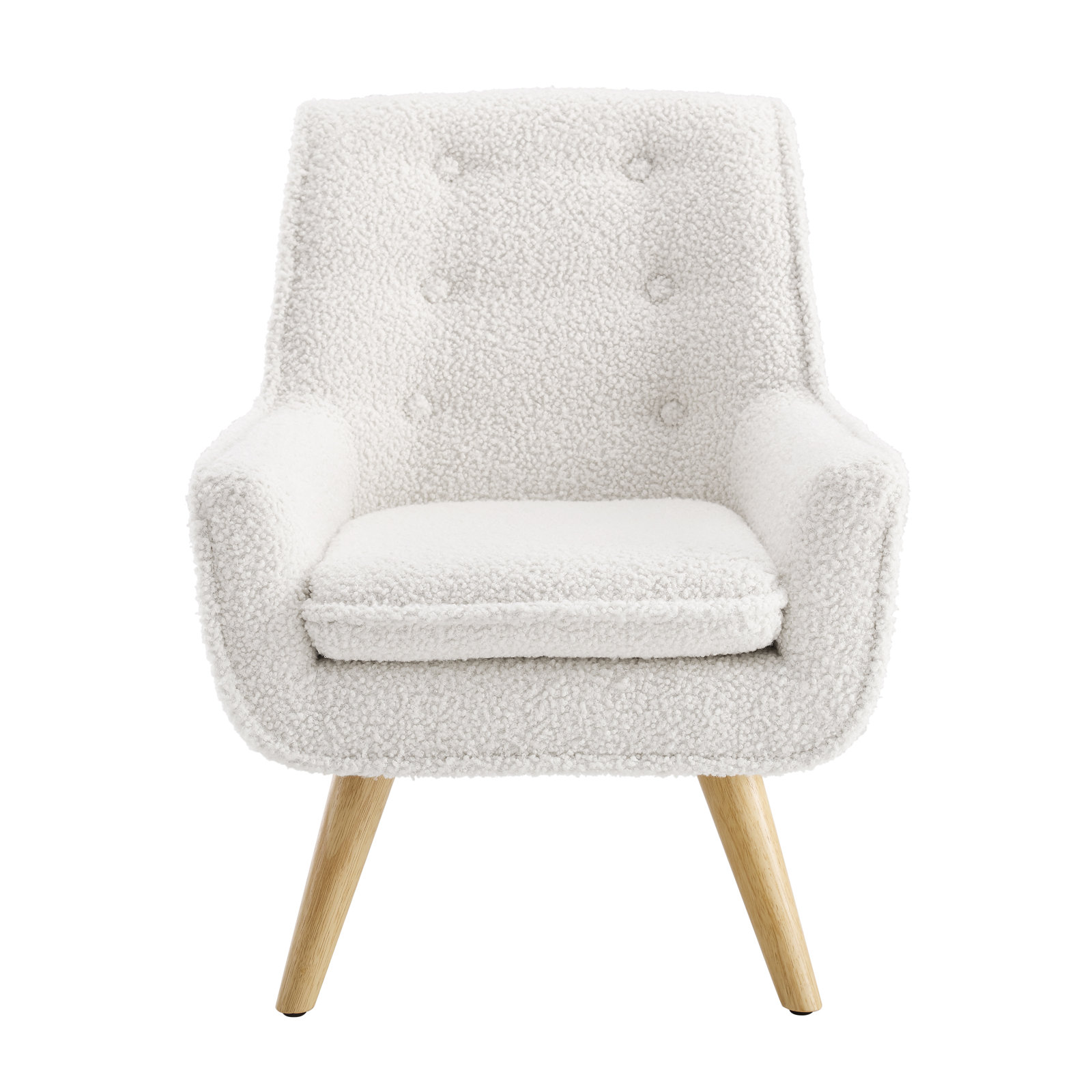 Kids Sherpa Chair, White