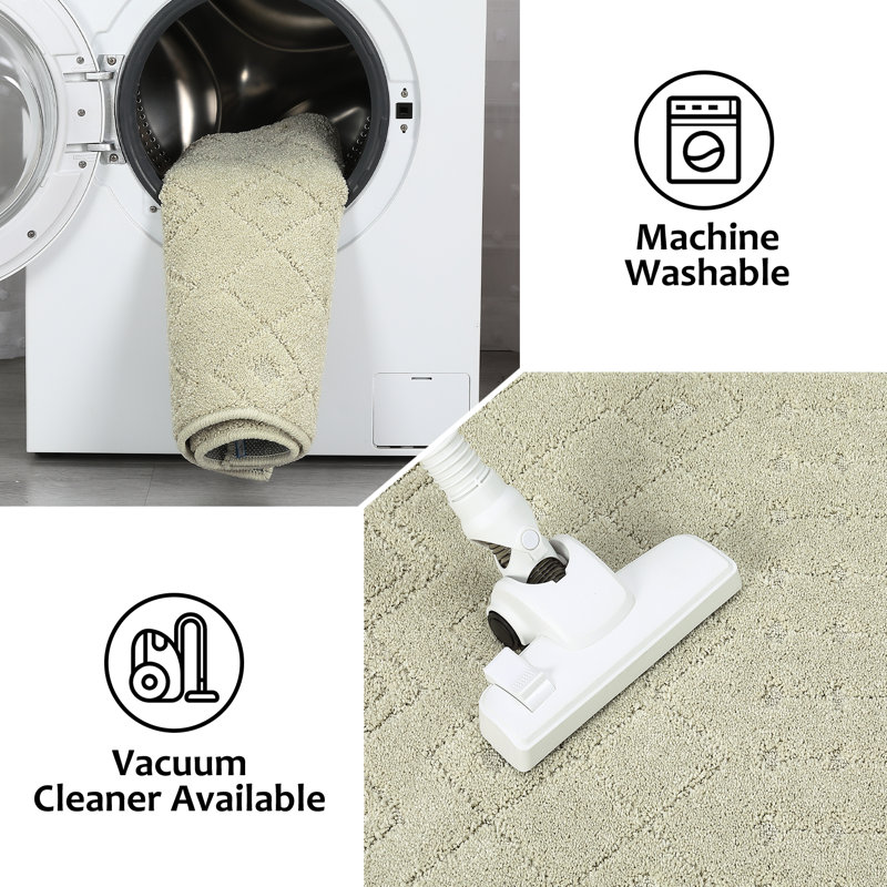 Clauda Area Rug with Non-Slip Backing, Runner 2' x 6'