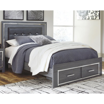 Lashauna Vegan Leather Standard Storage Bed