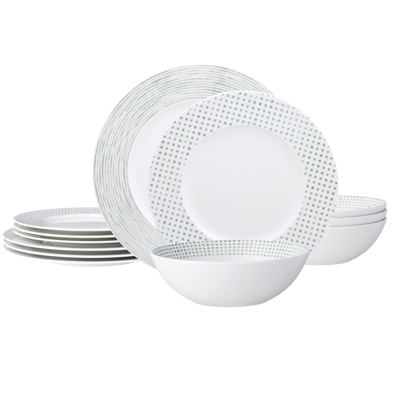 Service de table 12 pièces Noritake, Vert