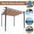 Outsunny Pergola with Retractable Shade Canopy, Aluminum-98228985-89289966