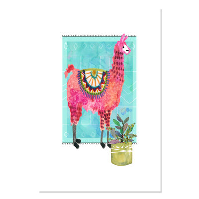 Impression sur papier roulé «Lovely Llama III»
