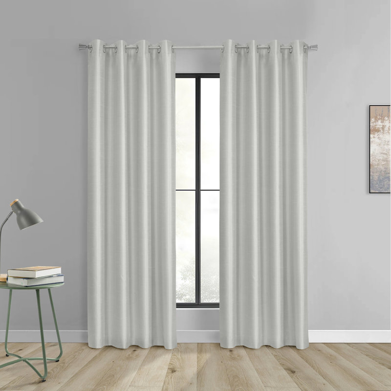 Rideau occultant avec œillets Glacier 52 x 63 en argent, L 52 po x L 63 po, Argent argent