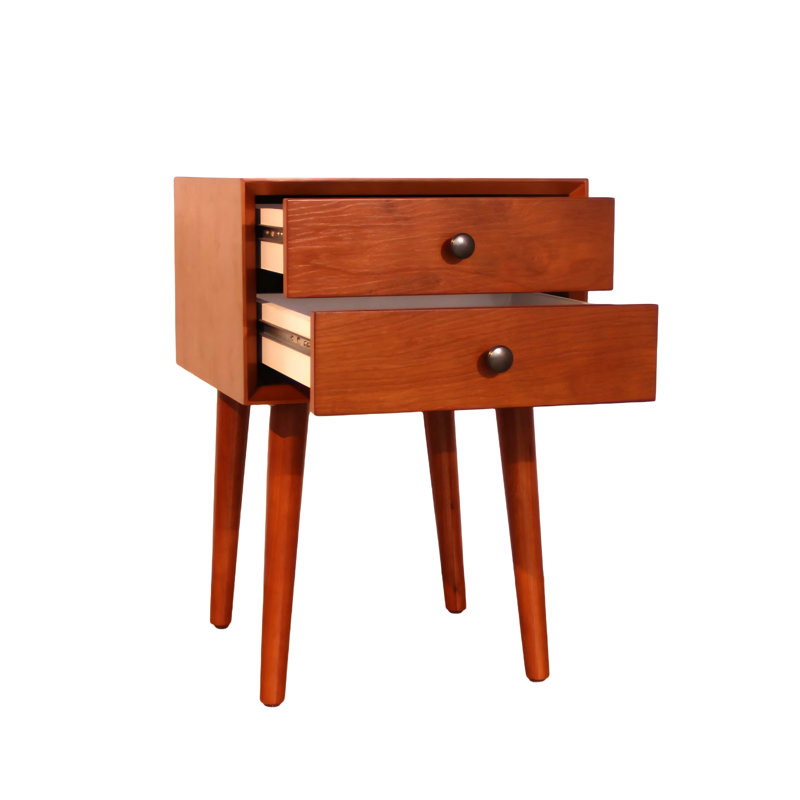 Table de chevet avec 2 tiroirs