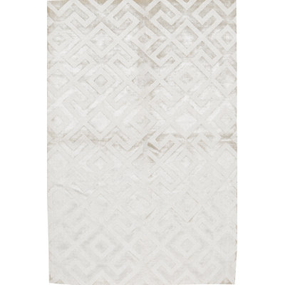 Tapis beige noué à la main de haute qualité