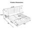 Très grand lit plateforme tapissier en chenille avec tables de chevet intégrées, lampes de lecture et tête de lit réglables - Beige | Aucun sommier tapissier requis-1045407748-1045407750